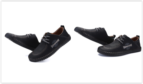 Limited Time Offer Men Genuine Leather Shoes Breathable Lace Up Business Fashion Male Flats MAD R400