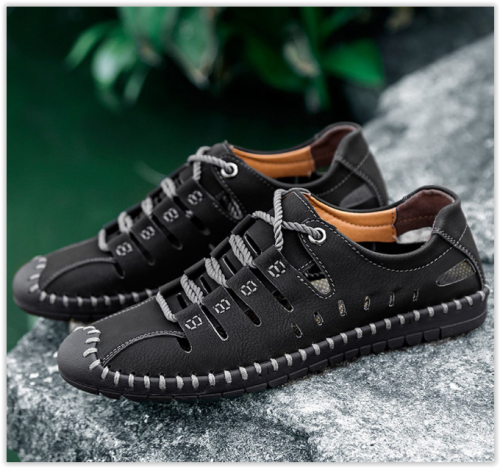 Limited Time Offer Men Microfiber Leather Shoes Breathable Lace Up Fashion Male Flats MAD R400