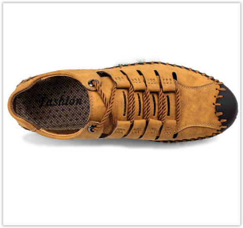 Limited Time Offer Men Microfiber Leather Shoes Breathable Lace Up Fashion Male Flats MAD R400