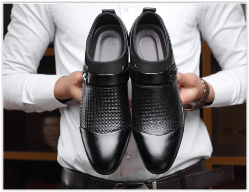 AAA Men Slip On Formal Office Business Oxford Leisure Male Pointed Shoes MAD R400