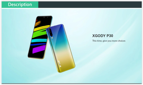 GODY P30 3G Smartphone 6" Android 9.0 2GB RAM 16GB ROM Quad Core DualSim 5MP Camera 2800mAh GPS WiFi