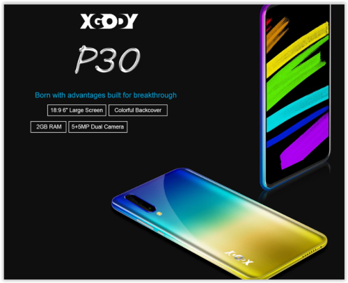 GODY P30 3G Smartphone 6" Android 9.0 2GB RAM 16GB ROM Quad Core DualSim 5MP Camera 2800mAh GPS WiFi