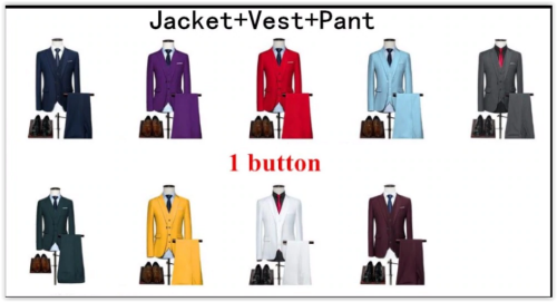 "Limited Time Offer" 2019Men Fashion Business Suit Wedding Dress,3Pieces Suit-Vest-Pants MAD R999