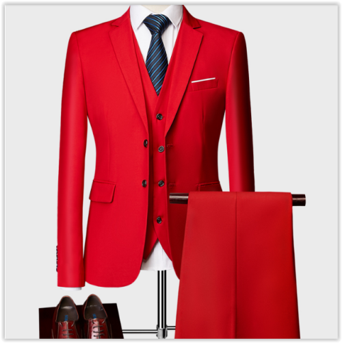 "Limited Time Offer" 2019Men Fashion Business Suit Wedding Dress,3Pieces Suit-Vest-Pants MAD R999