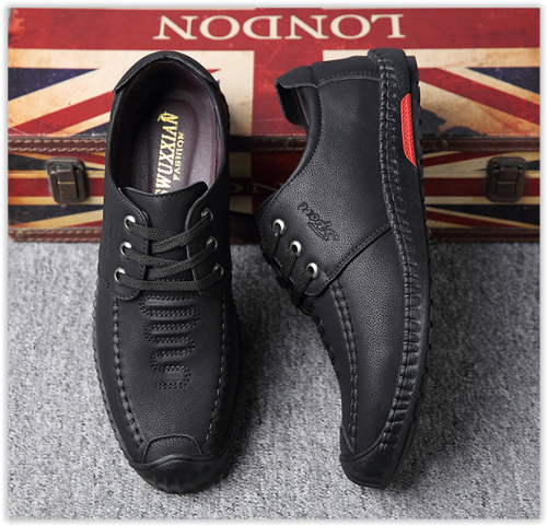 Men Leather Genuine Slip On Men Dress Shoes Business MAD R499