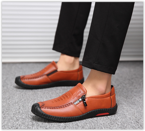Men Leather Genuine Slip On Men Dress Shoes Business MAD R499
