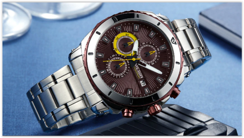 MEGIR Chronograph Quartz Men Watch Luxury Brand Stainless Steel Business Wrist Watches Men  MAD R450