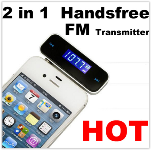 Car MP3 Player 3.5mm In-car FM Transmitter For iPhone 5 5S 5C 6/iPod Touch5/ipad 4 Mini Wireless