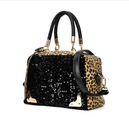 Leather Leopard Shoulder Bag PU Leather woman handbag ladies bag