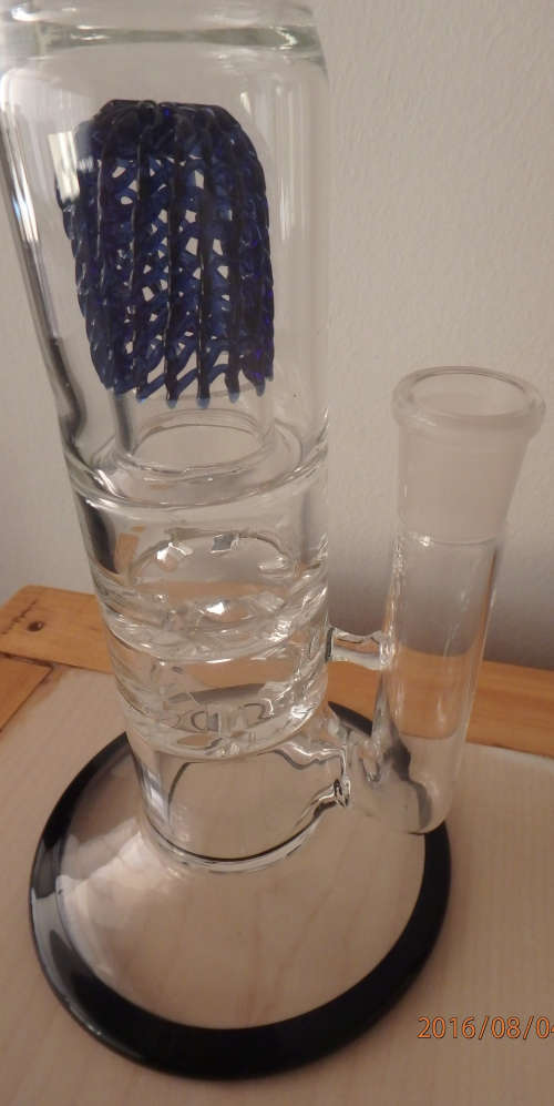 Glass Bong Smoking Pipe Height 40CM inc Base.