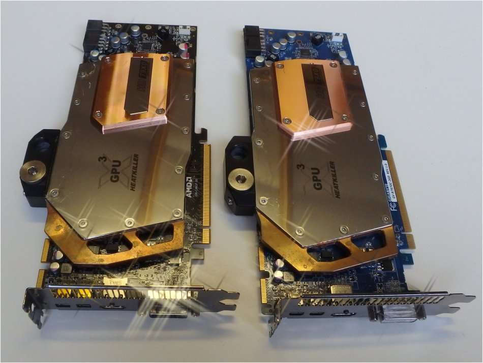 X2 GIGABYTE 7970 HEATKILLER GPU WATER COOLED, Single Radiator, Pump & Fittings
