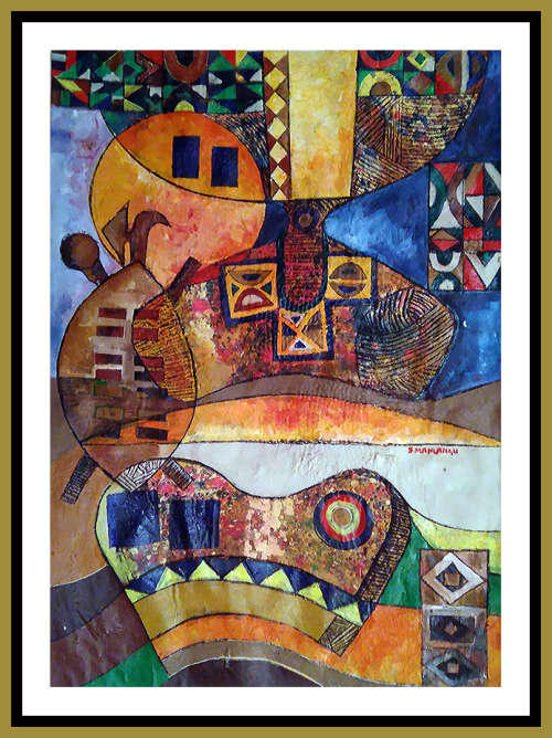 Speelman Mahlangu (Abstract  Ethnic  Oil)