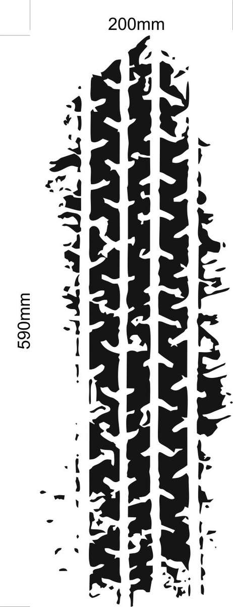Tire track Vinyl Sticker
