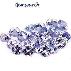 1.26CTS COMBINED- ROUND CUT TANZANITES- IF BID ON ALL 5