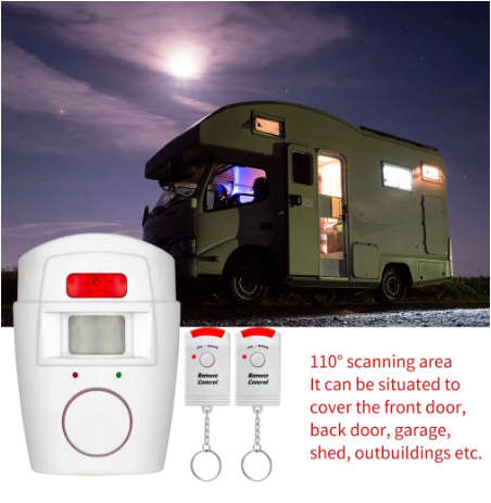 Wireless Motion Sensor Security Alarm With Two Remotes