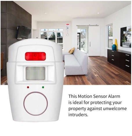 Wireless Motion Sensor Security Alarm With Two Remotes