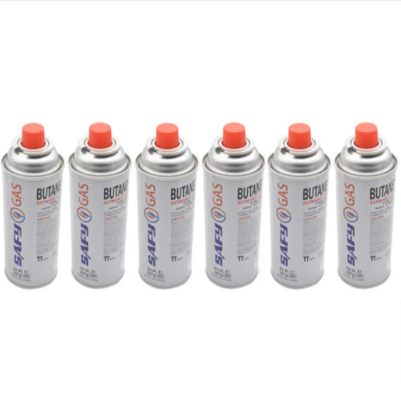 SAFY GAS - Butane Canisters 227g - Pack of 6
