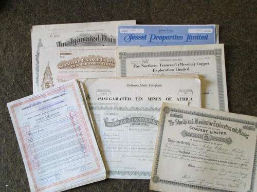 Batch of 93 Share Certificates as description