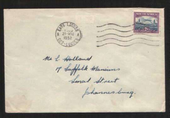 Union - envelope with 1950 Union Buildings 2d - English,  as description images