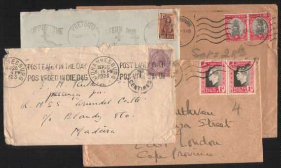 Union - 4 envelopes with stamps as description images