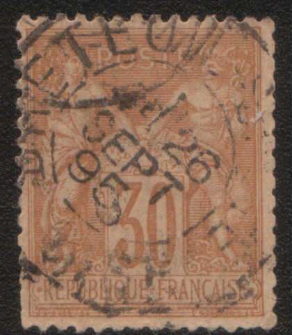 France - 1876 - 30c cinnamon.  Used.  As description Images.