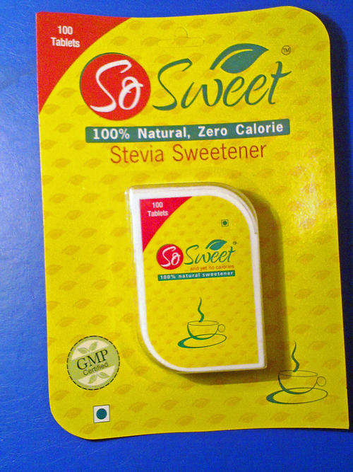 SO SWEET NATURAL SWEETENER MADE FROM PURE STEVIA (100 TABLETS)