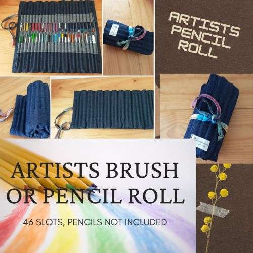Artists Pencil Roll,46slot (Pencils NOT INCLUDED)