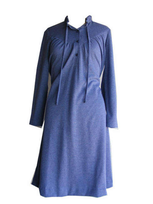 Vintage Blue Grey Frill Dress