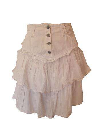 Vintage White Layers Skirt