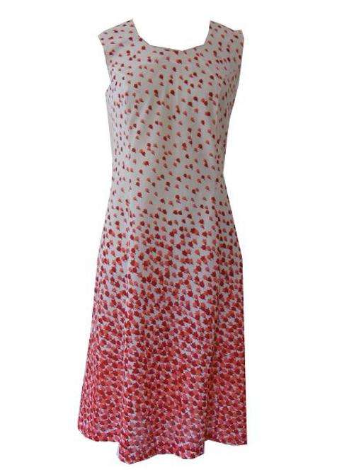 Vintage Tiny Red Flower Dress