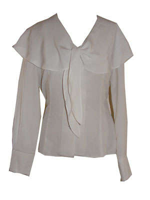 Vintage 90's Frilly White BLouse