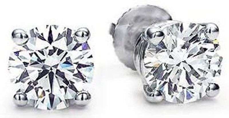 Certified 0.25ct I/G Color Real Natural Diamond Stud Solitaire Earring with Discount Price