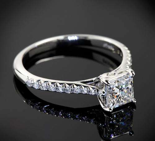 Real Natural Princess Cut Diamond Wedding Ring Certified 1.50Ct 10k White Gold at Very Best Price