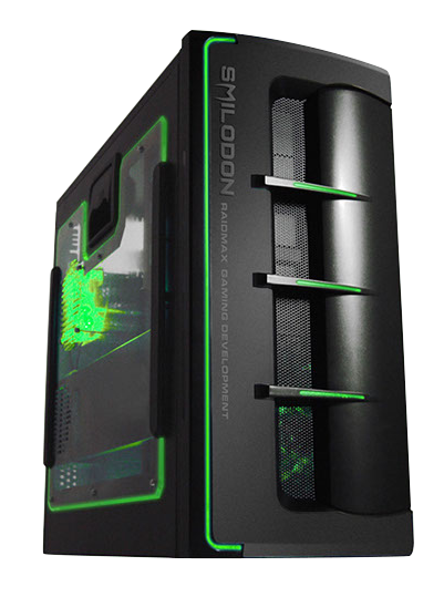 Smilodon Raidmax Gaming PC***GREEN LED's***
