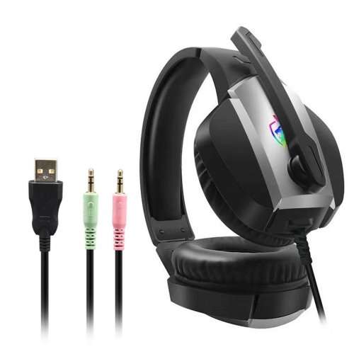 A1 GAMING HEADSET DEEP BASS AND DEDICATED MIC WITH LED RGB LIGHTS