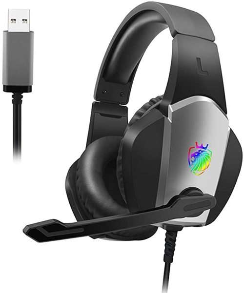 A1 GAMING HEADSET DEEP BASS AND DEDICATED MIC WITH LED RGB LIGHTS