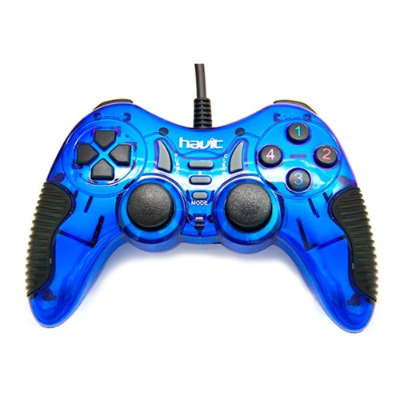 ***NEW***Havit HV-G85 PC  Wired Vibration 3D Controller- Blue(PC) ***