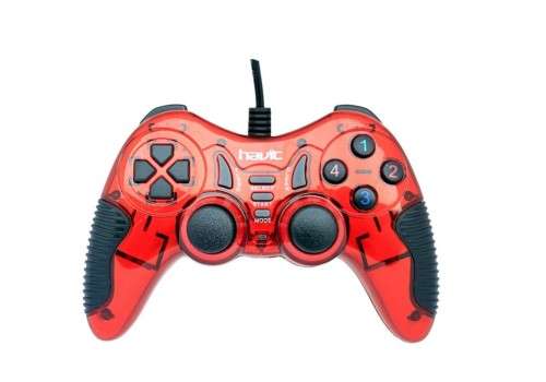 ***NEW Havit HV-G85 PC + Playstation 2 and 3 Wired Vibration 3D Controller- Red (PC/PSIII) ***