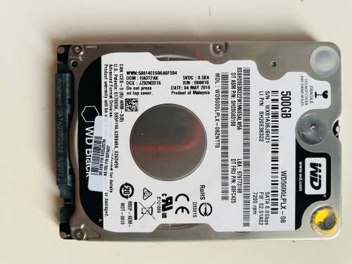 WD Black 500GB 7200 RPM SATA 6 Gb/s 32MB Cache 7 MM 2.5 Inch Performance Mobile Hard Disk Drive (WD5