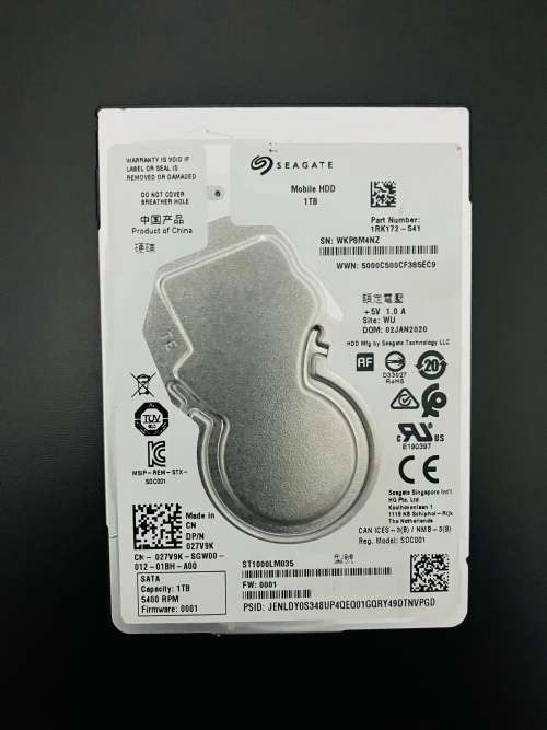 1000GB Seagate Laptop Thin 2.5-inch SATA 6Gb/s Hard Drive 5400rpm 32MB Cache