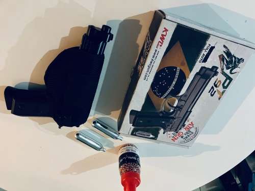 KWC PT92 Full Metal Semi and Full Auto 4.5MM CO2 Blowback Gas Gun Set