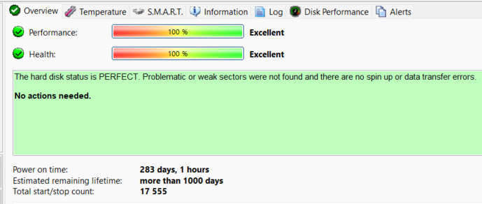 100% Health HGST 500GB HDD Sata 6.0Gb/s