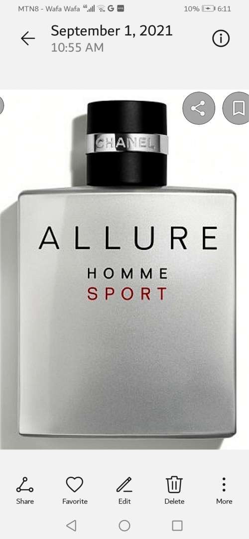 Chanel ALLURE Homme Sport.