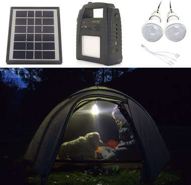 Brand new GD-8052 Solar Lighting System With FM & USB Player