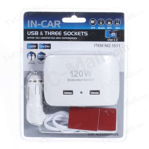 Brand new In-Car USB & Three Sockets