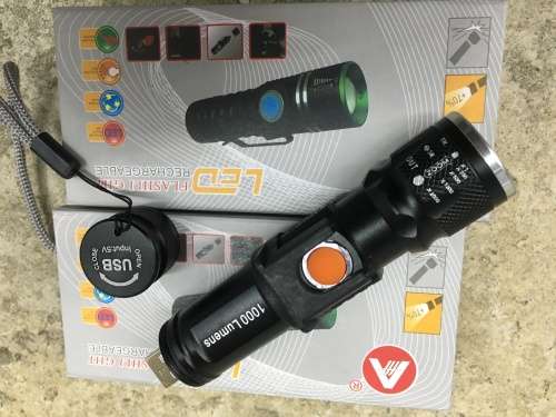 Bulk from 6//Brand new USB LED Flashlight Rechargeable 1000lm