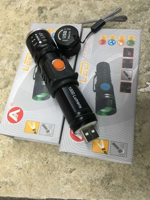 Bulk from 6//Brand new USB LED Flashlight Rechargeable 1000lm