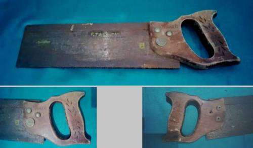 VINTAGE STANLEY MITRE/BACK/TENON SAW - 30CM BLADE- NOTE; PLEASE READ DESC