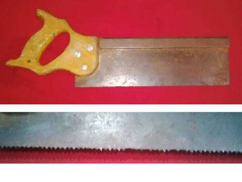 VINTAGE HEAVY STEEL SPINE MITRE/BACK/TENON SAW - 30CM BLADE NEEDS SHARPENING- NOTE; PLEASE READ DESC