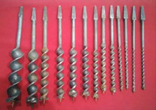 FULL SET OF 13 WILLIAM MARPLES REDGWOOD AUGER BITS + STANLEY HAND DRILL -PLEASE SEE DESC 4 MORE INFO